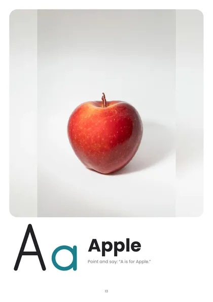 A is for Apple photo page